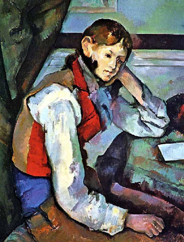 Paul Cezanne The Boy in the Red Vest Spain oil painting art